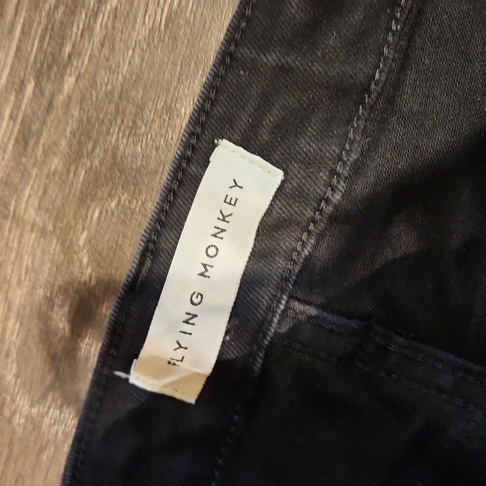 Flying Monkey Split Hem Distressed Crop Flare Jea… - image 6